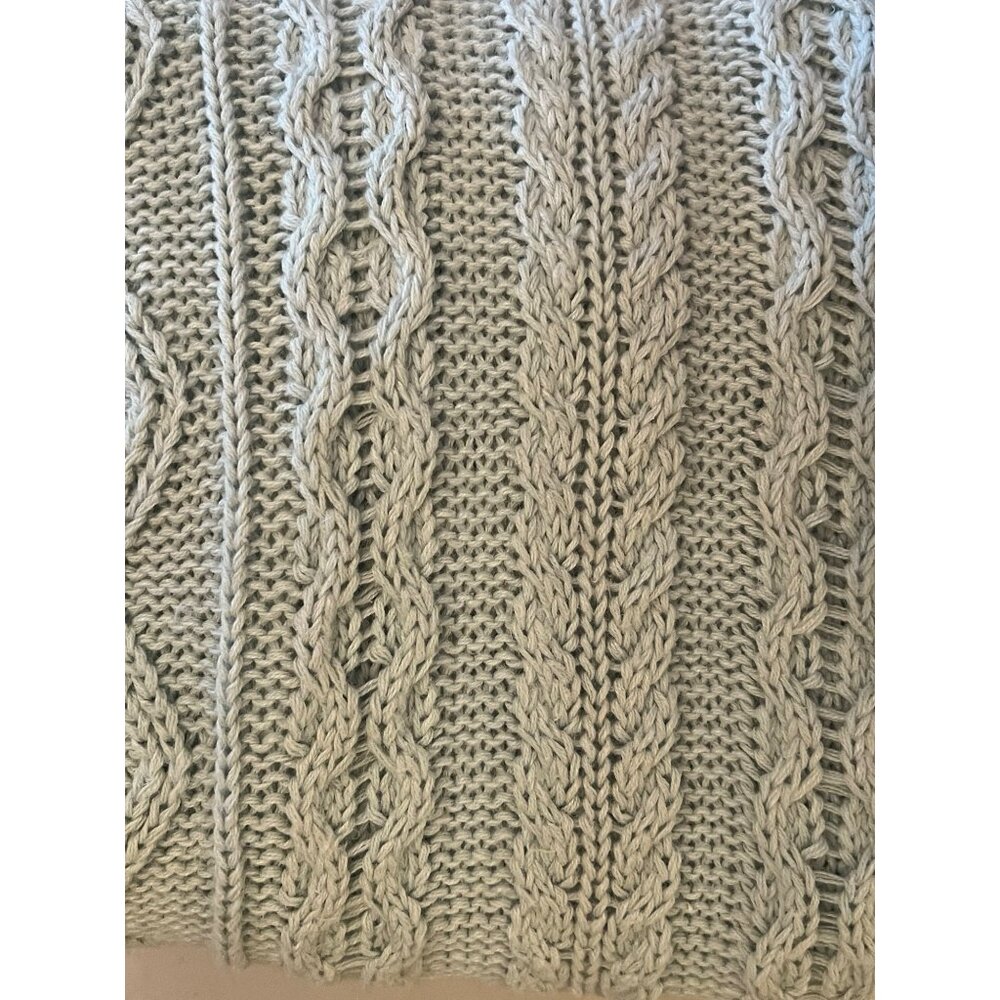 Fenn Wright & Manson Cable Knit Sweater Fisherman Light Blue Size Medium - Picture 5 of 12